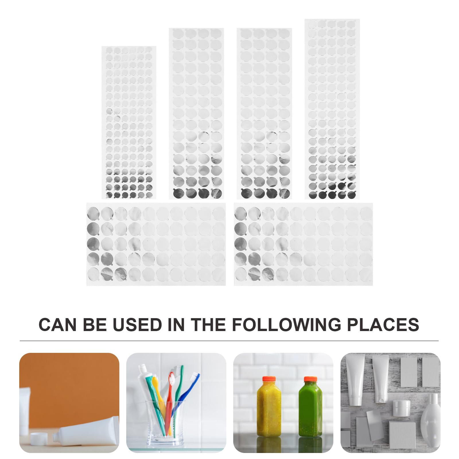 EXCEART Self-Adhesive Aluminum Foil Sealing Stickers - 6 Sheets Heat-Resistant Bottle Stoppers for Candle Making, DIY Crafts, Home Brewing & Cosmetic Containers | Perfect for Mason Jars, Essential Oils & Homemade Gifts