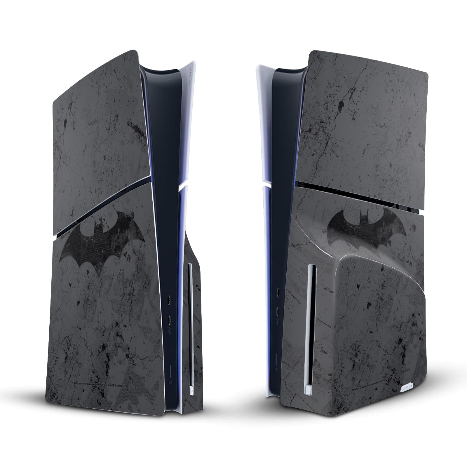 Official Batman DC Comics Hush Logo Vinyl Skin Sticker for Sony PlayStation 5 PS5 Slim/Pro Disc Edition - Gaming Console Decal Cover with Comic Book Design - Perfect for Gaming Setups & Superhero Themed Rooms