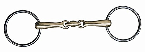 Argentan Double Jointed 14mm Horse Bridle Bit - Comfortable & Durable for Dressage, Jumping & Trail Riding