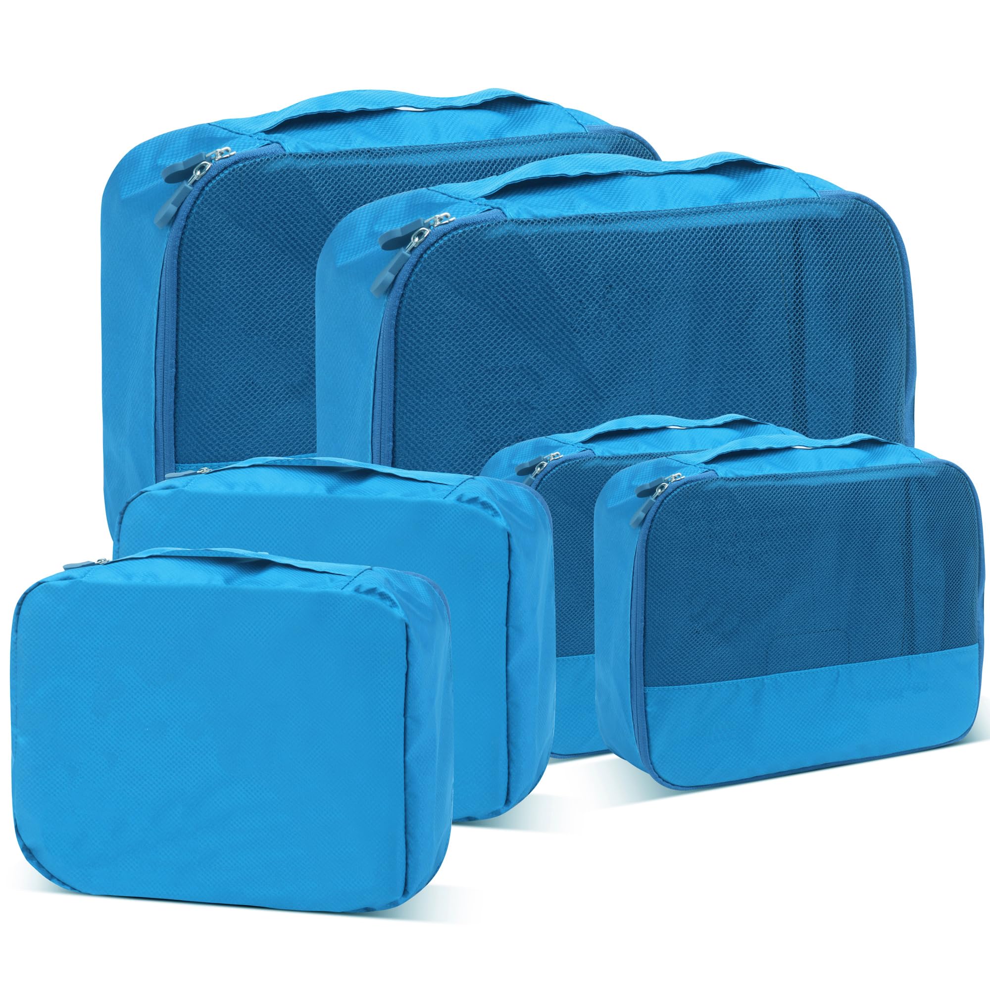 DoubleTrip Extra Large Packing Cubes for Travel - 6-Piece Suitcase Organizer Set (3 Sizes) Fits 28-Inch Luggage | Space-Saving Travel Accessories for Business Trips, Vacations & Weekend Getaways