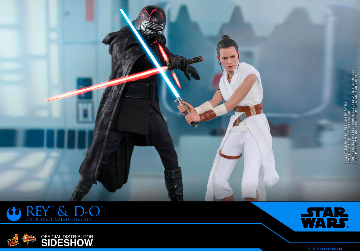 Star Wars Episode IX The Rise of Skywalker Rey & D-O 1/6 Scale Collectible Action Figure Set - Hot Toys Premium Collectible for Display & Gift Giving