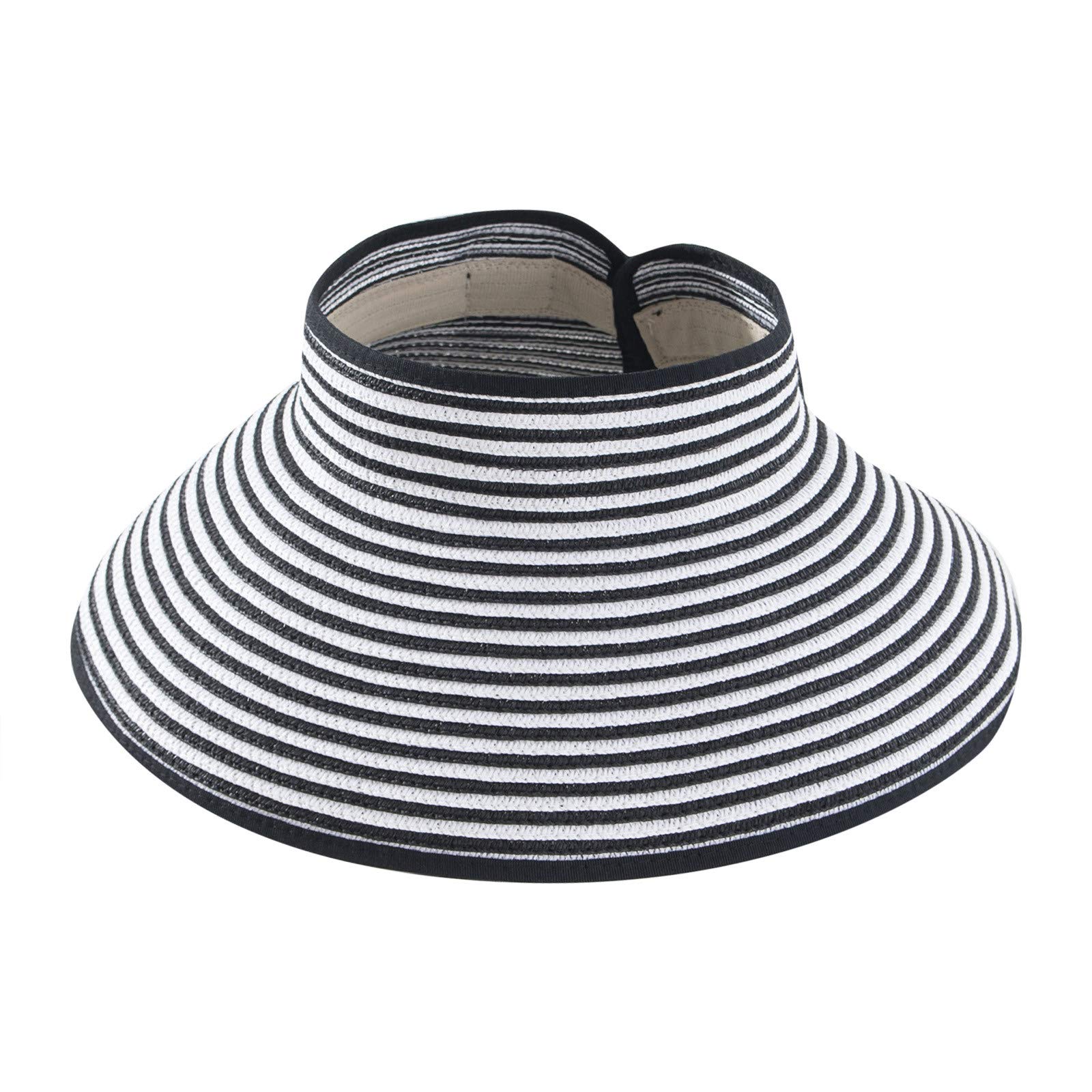 Rollable Wide Brim Sun Hat for Women - UPF 50+ UV Protection Beach Hat, Packable Travel Sun Hat with Chin Strap, Fashionable Summer Outdoor Hat for Beach, Hiking, Golf & Gardening