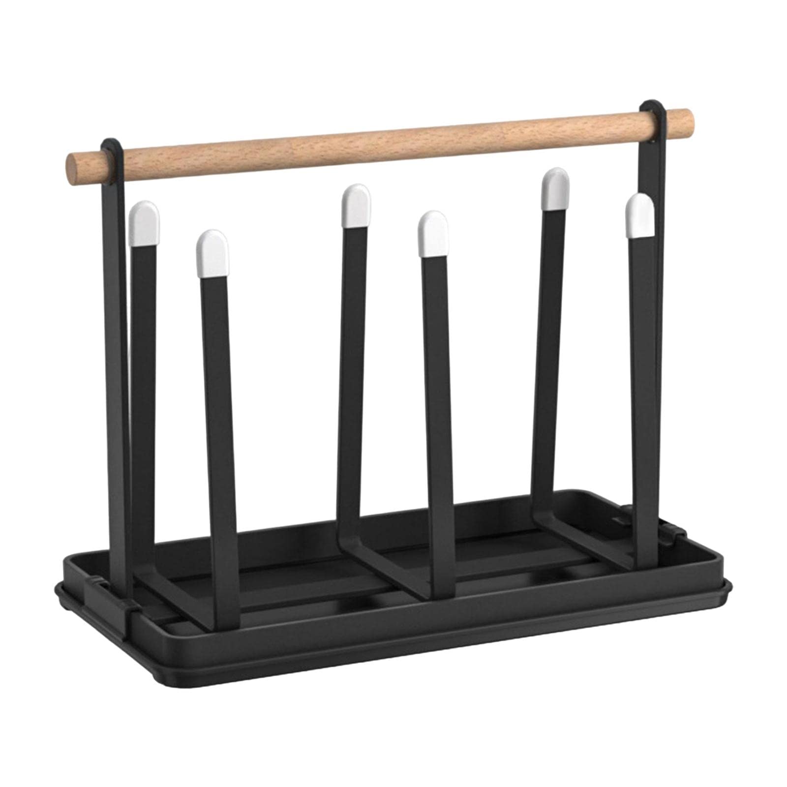 LOOM TREE® Black Countertop Mug Holder - Multi-Purpose Iron Kitchen Organizer for Coffee Cups & Utensils | Portable Storage Solution for Kitchen, Dining & Bar | Perfect for Small Spaces & Clutter-Free Countertops