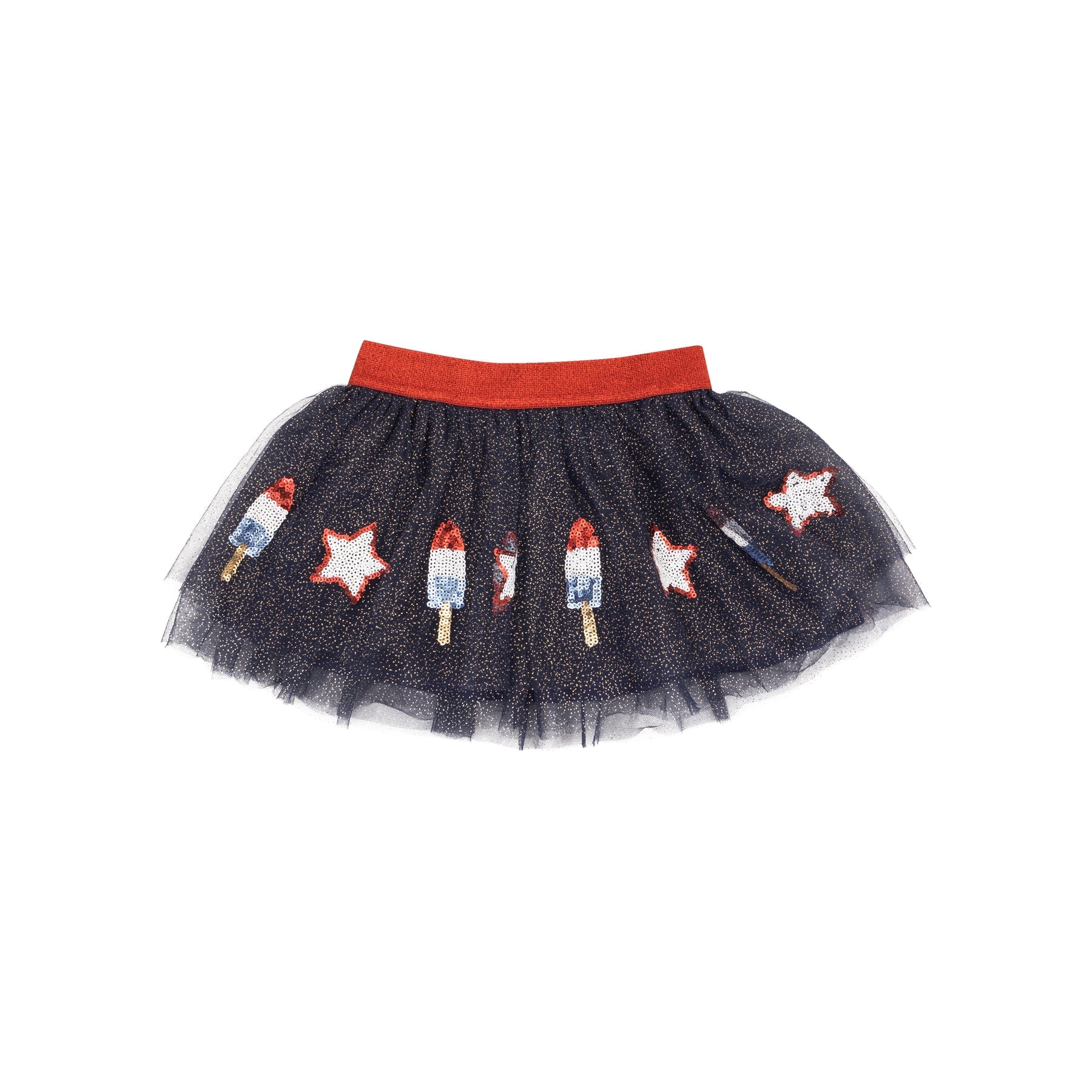 Americana Astro Pops Tutu Skirt for Girls - Sparkly Dance Skirt with Stars | Perfect for Ballet, Dance Recitals, Halloween Costumes & Dress Up Play