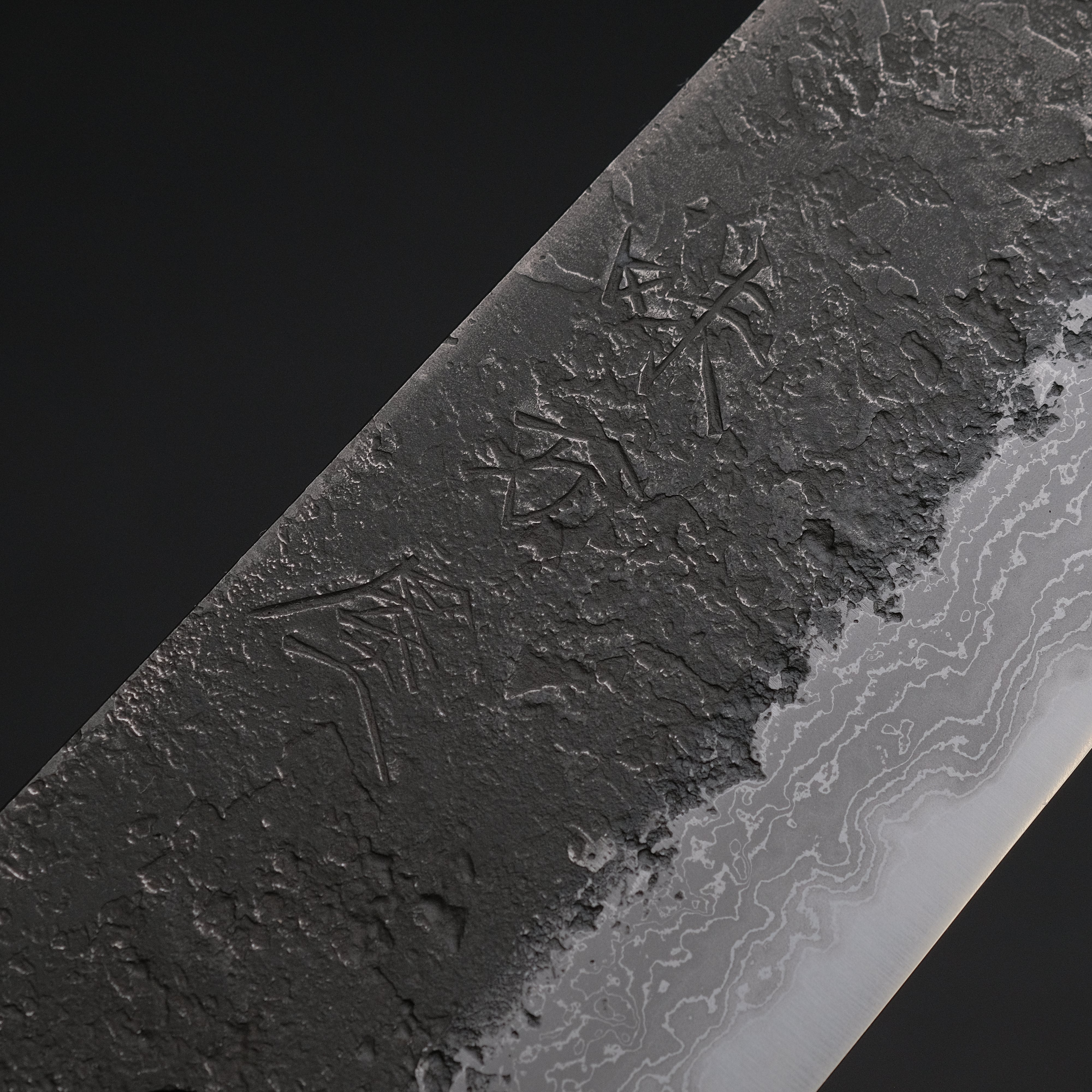 Premium Ajikataya White #2 Nashiji Damascus Gyuto 240mm Japanese Chef Knife with Octagonal Magnolia Handle (#39) - Perfect for Sushi, Meat Slicing & Professional Kitchen Use