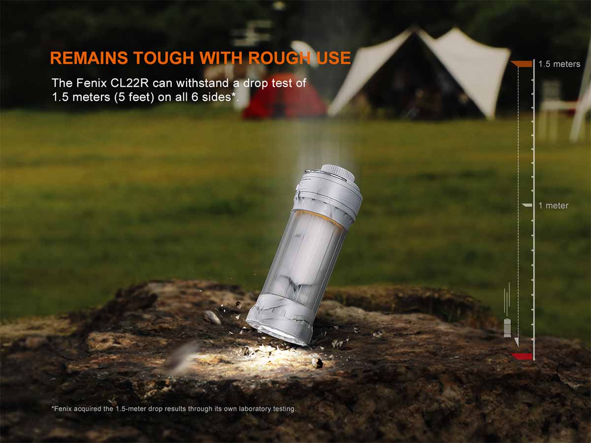 Fenix CL22R Rechargeable Camping Lantern - 500 Lumens, USB-C Charging, Waterproof Outdoor Light for Hiking, Emergency, Power Outages & Backpacking