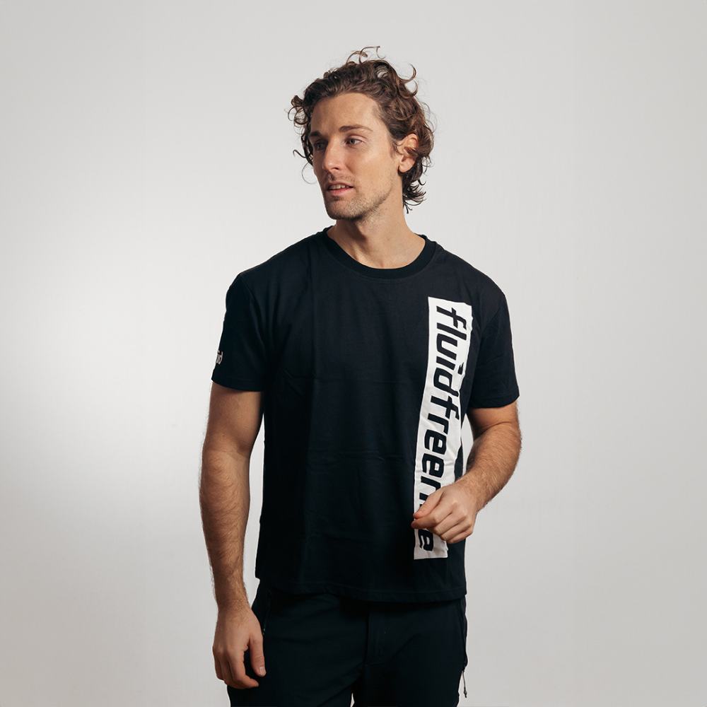 Fluid Style Tee - Soft Black Cotton T-Shirt for Men | Casual Wear, Street Fashion & Everyday Comfort