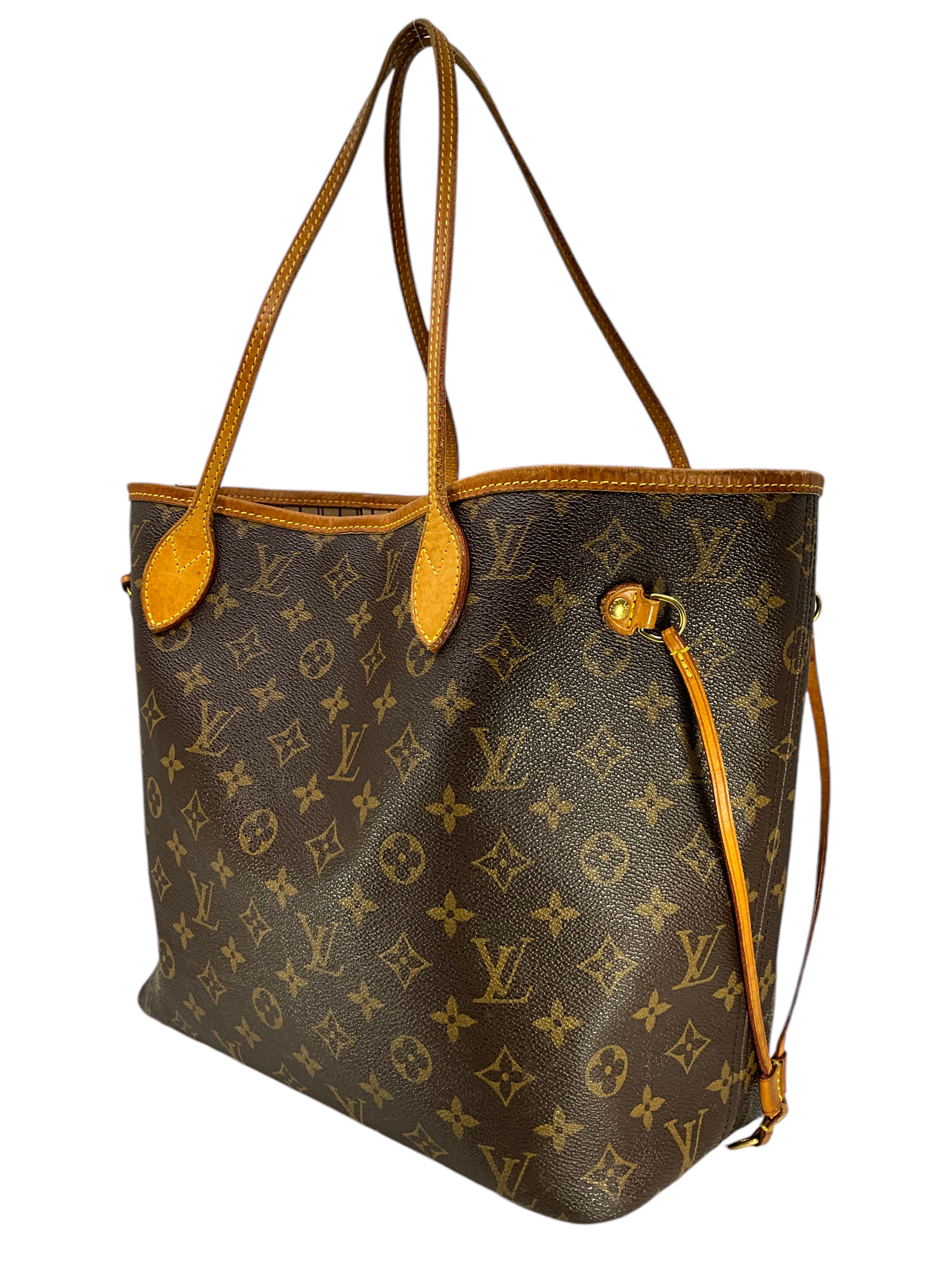 Authentic Louis Vuitton Neverfull MM Monogram Canvas Tote Bag - Luxury Designer Handbag for Women, Perfect for Work, Travel & Everyday Use