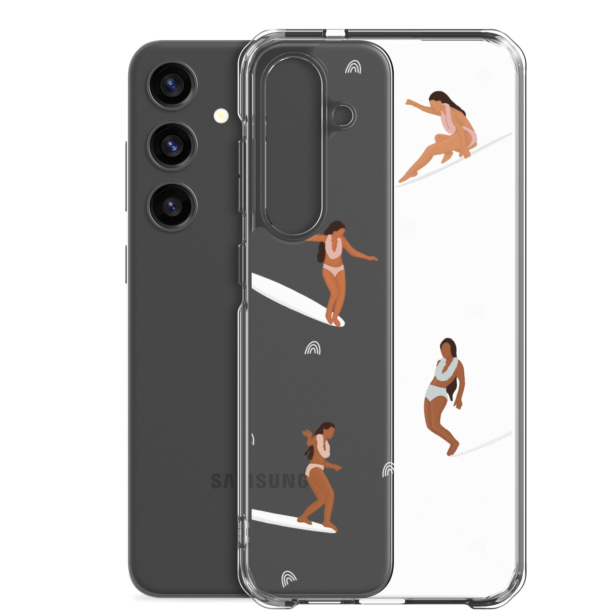 He'e Nalu Clear Protective Case for Samsung Galaxy - Slim Scratch-Resistant Cover for Everyday Use, Travel & Outdoor Activities
