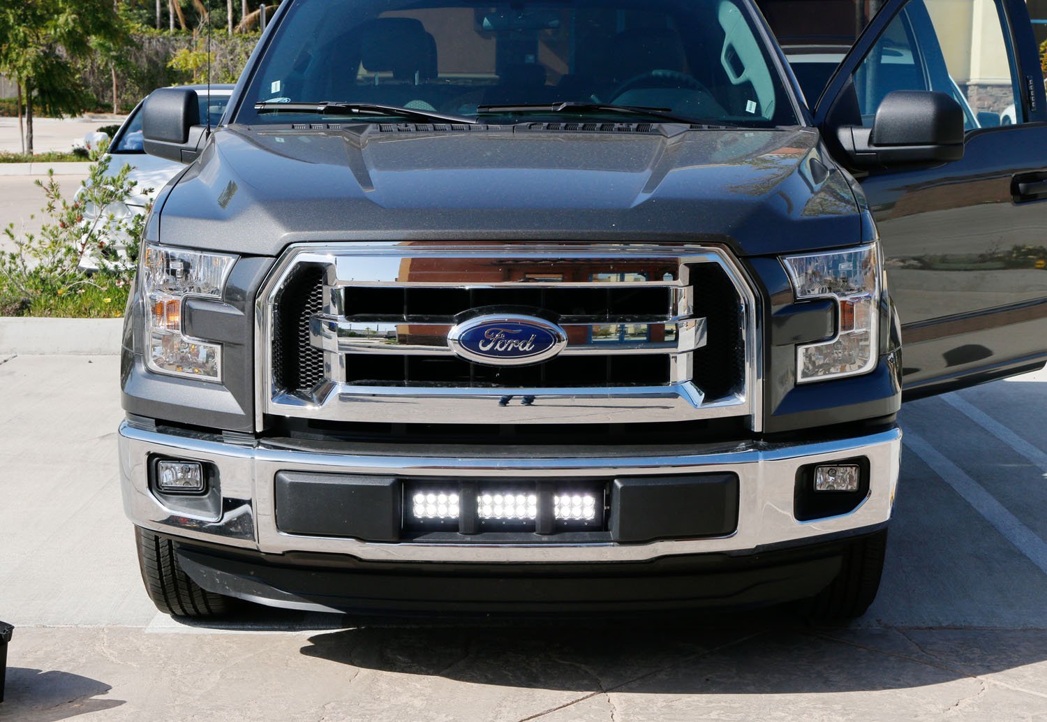 2015-2020 Ford F-150 Complete Lower Bumper Grill Mount LED Light Bar System - Off-Road Driving & Nighttime Adventure Lighting Upgrade