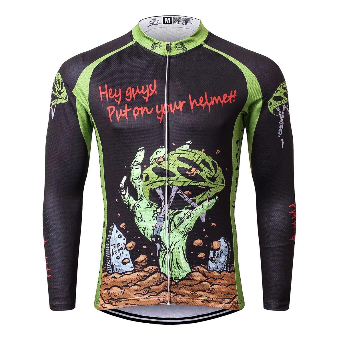 Men's Horror Halloween Mountain Bike Jersey - Thriller Rider Short Sleeve Cycling Shirt for Outdoor Sports | Perfect for Halloween Rides, Costume Parties & Cycling Events