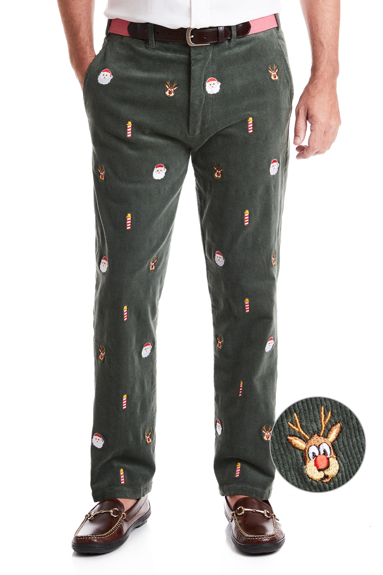 Beachcomber Corduroy Pants for Men - Olive Green Winter Trousers with North Pole Style - Perfect for Outdoor Adventures and Casual Wear