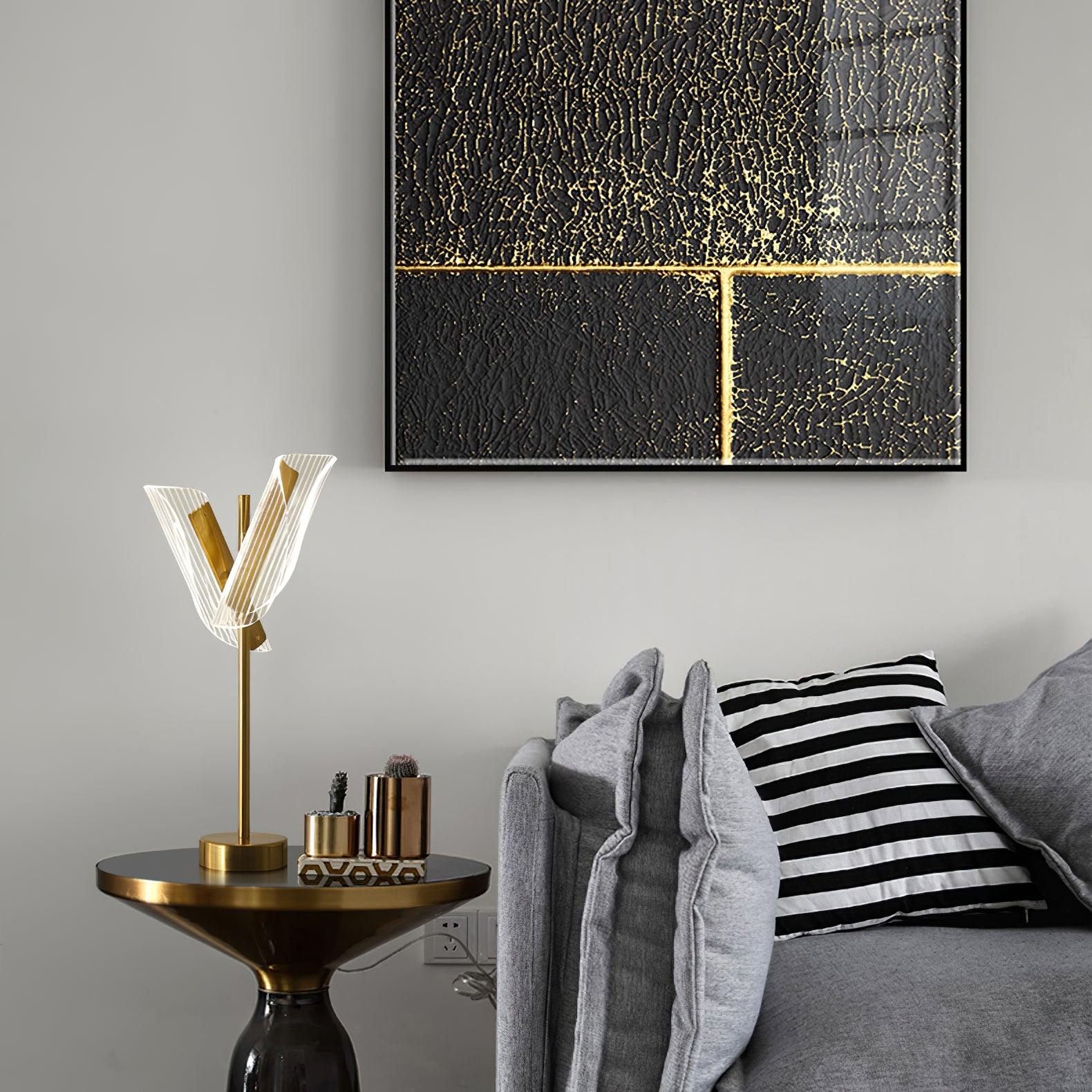 Modern Flame Table Lamp - Stylish LED Night Light for Bedroom, Living Room, and Office Decor - Perfect for Reading, Relaxing, and Creating Ambiance