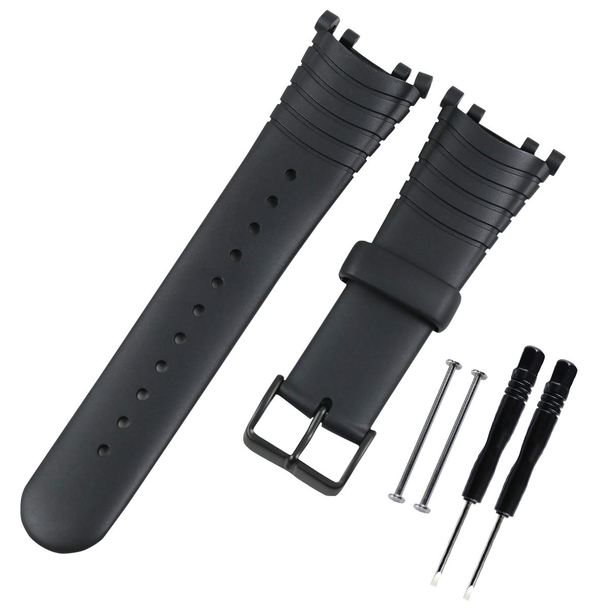 Men's Rubber Watch Strap Replacement for SUUNTO Vector Smart Watch - Waterproof Silicone Sports Wristband - Perfect for Running, Swimming & Outdoor Activities