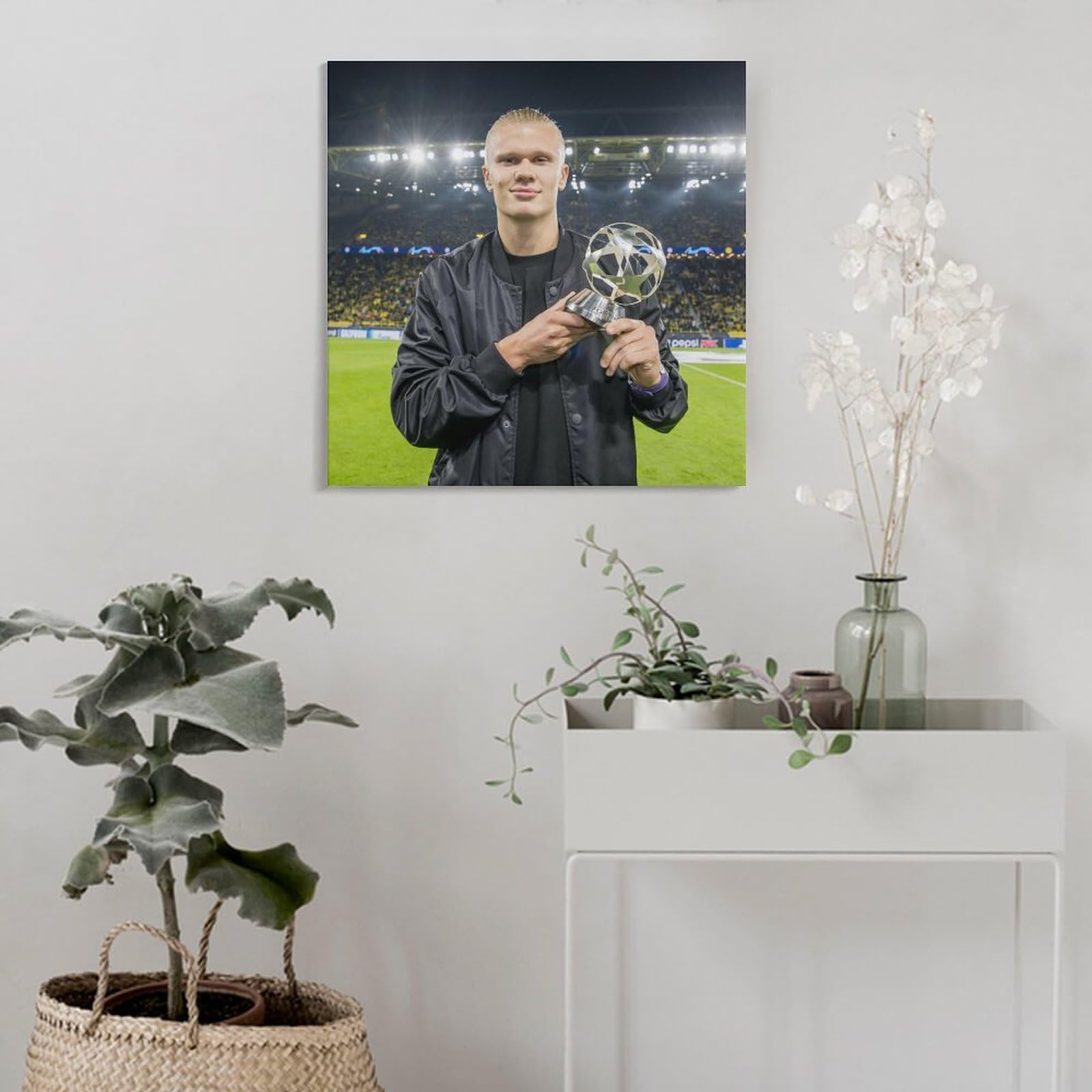 Erling Haaland Soccer Poster - 11 Premium Canvas Art Prints of Norwegian Football Star (28x28inch/70x70cm) for Modern Home Decor, Sports Room Aesthetic & Football Fan Gifts | Framed/Unframed Wall Art for Bedroom, Office & Man Cave