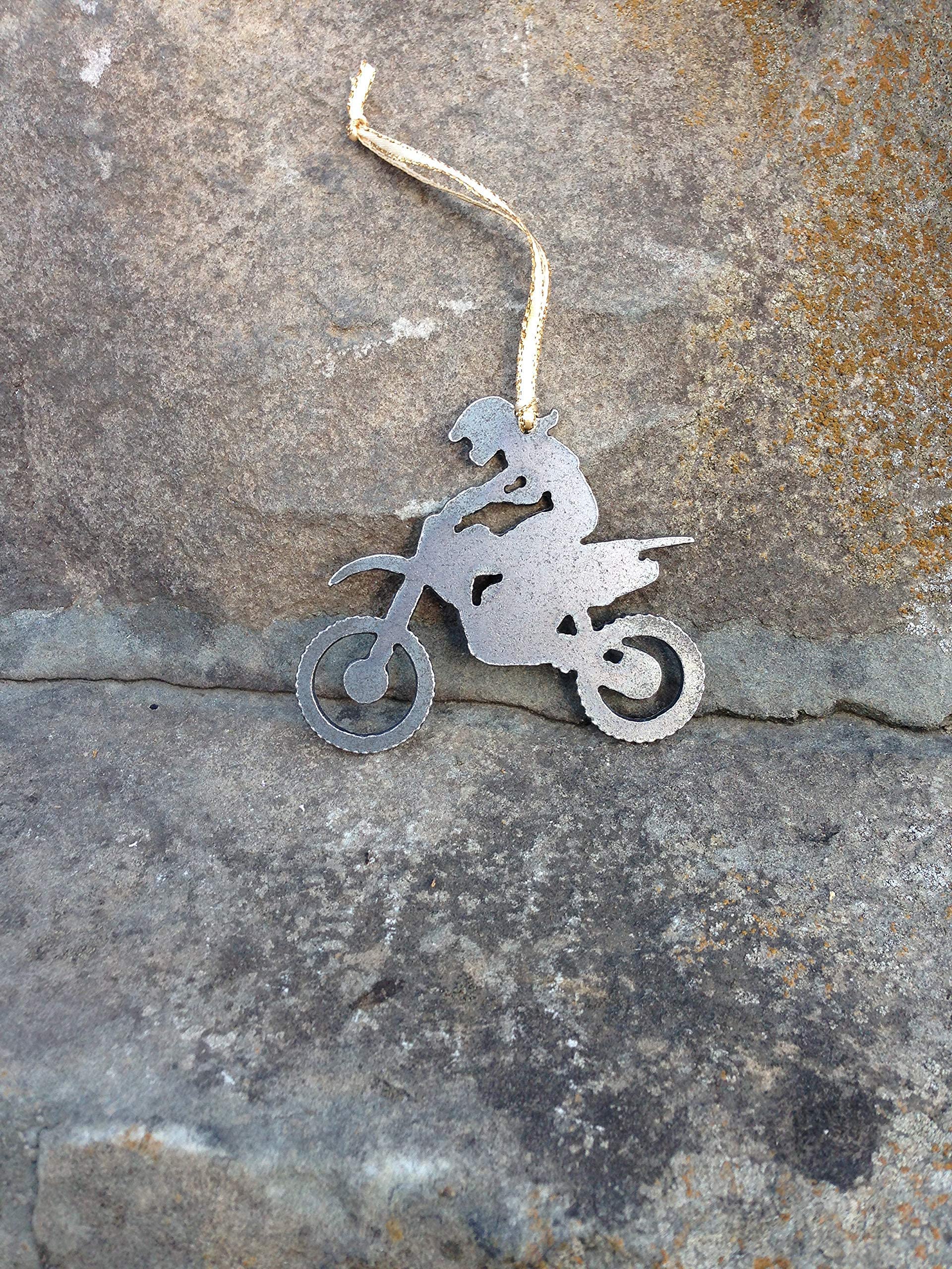 Dirt Bike Girl Metal Ornament - Handcrafted Keepsake & Motorcycle Souvenir Gift for Bikers, Home Decor, Office Desk Display - Perfect for Motorcycle Enthusiasts & Racing Fans