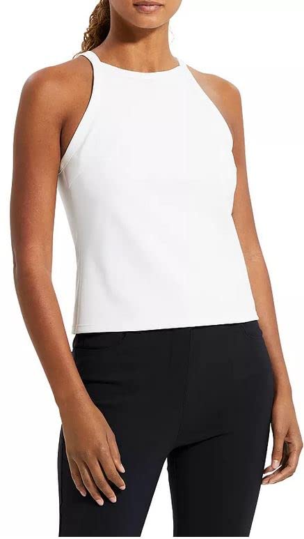 Theory Women's Cropped Halter Top - Elegant Sleeveless Summer Blouse for Casual & Beach Wear | Perfect for Vacation, Date Night & Outdoor Activities