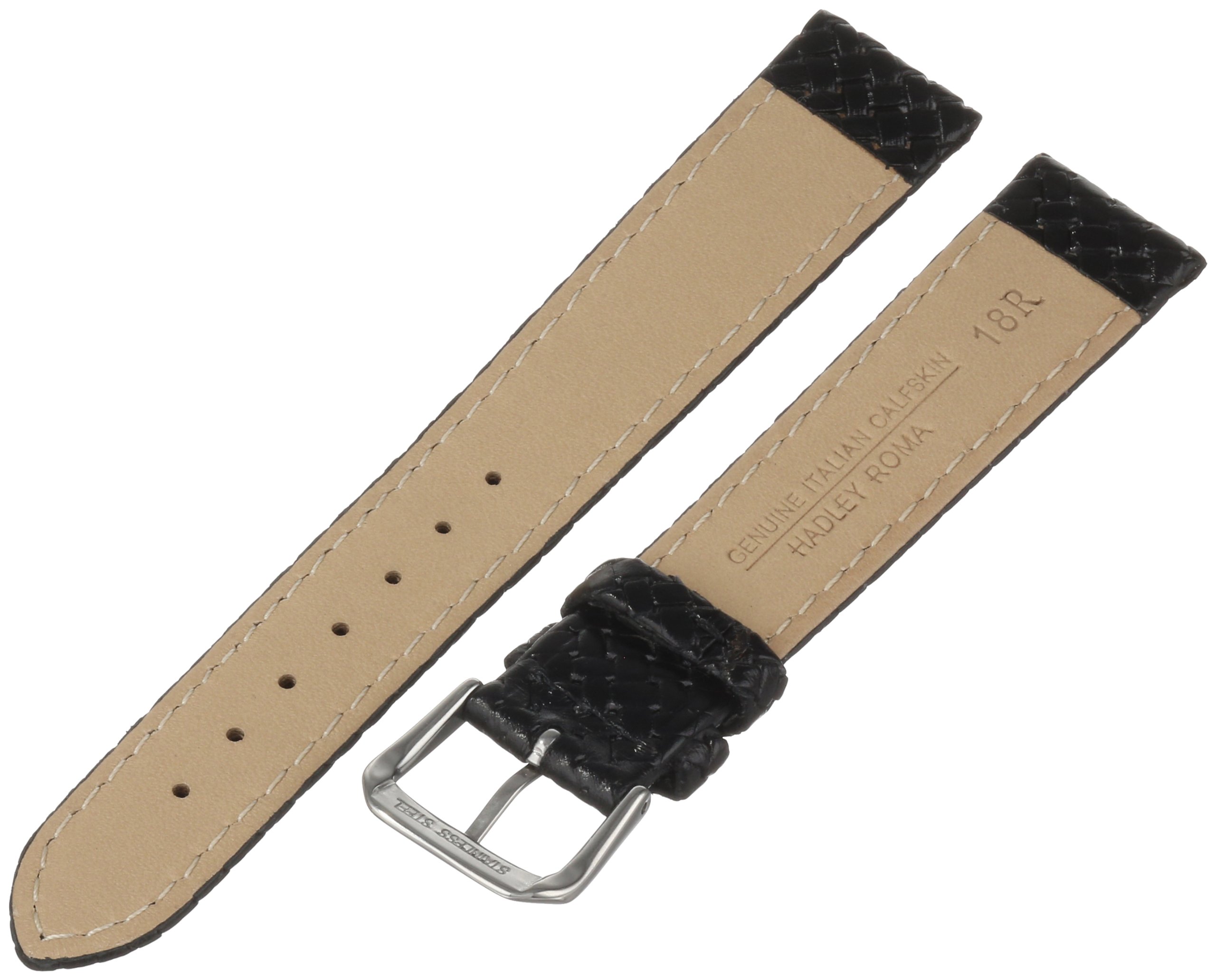 Hadley-Roma Genuine Leather Watch Band for Men - MSM843RA-180 Replacement Strap - Durable & Comfortable Watch Accessory for Business, Casual & Dress Watches