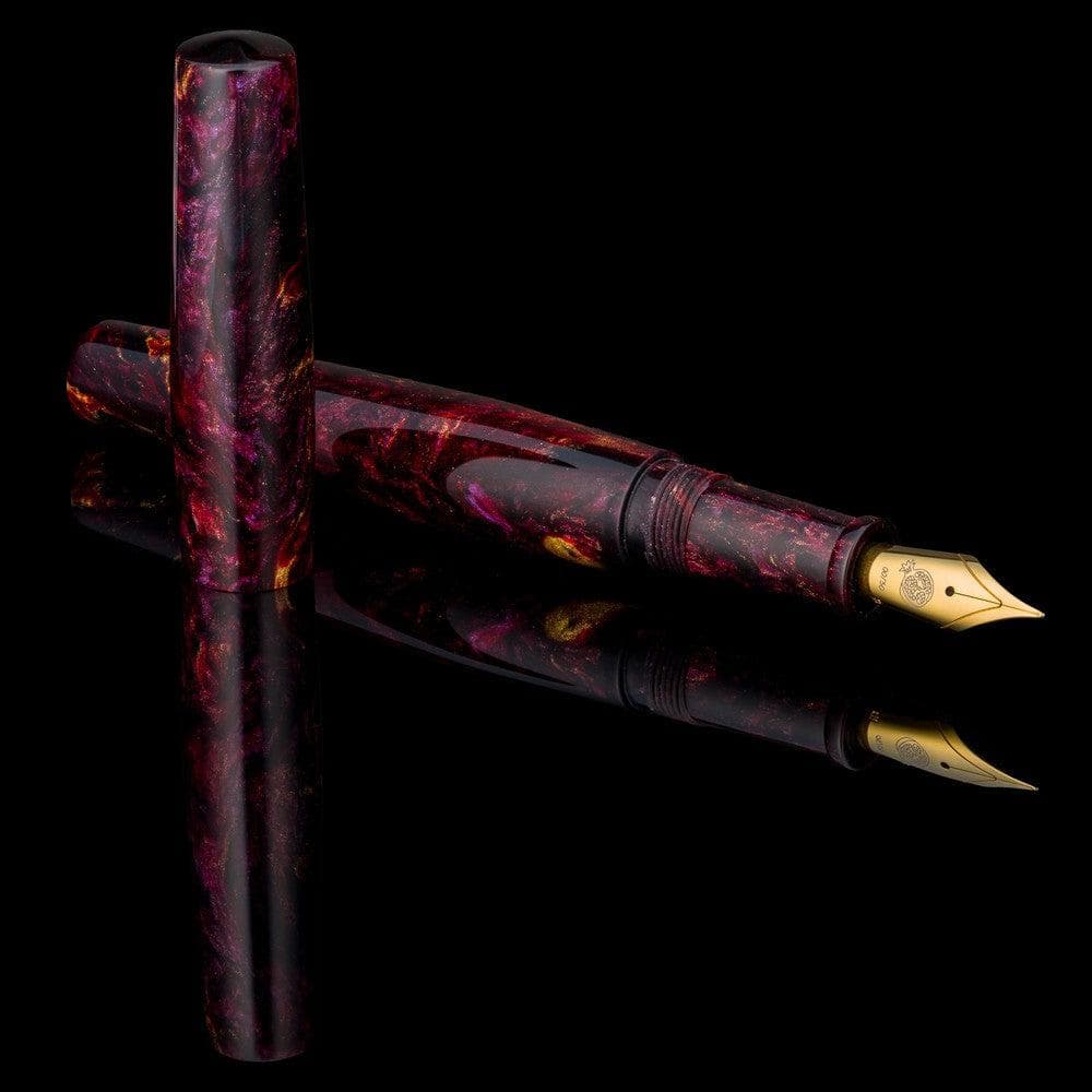 Tailored Pen Company × @micahfinds Pomegranate Fountain Pen - Premium Writing Instrument for Calligraphy, Journaling & Gift Giving - Elegant Red Design for Professionals & Pen Enthusiasts