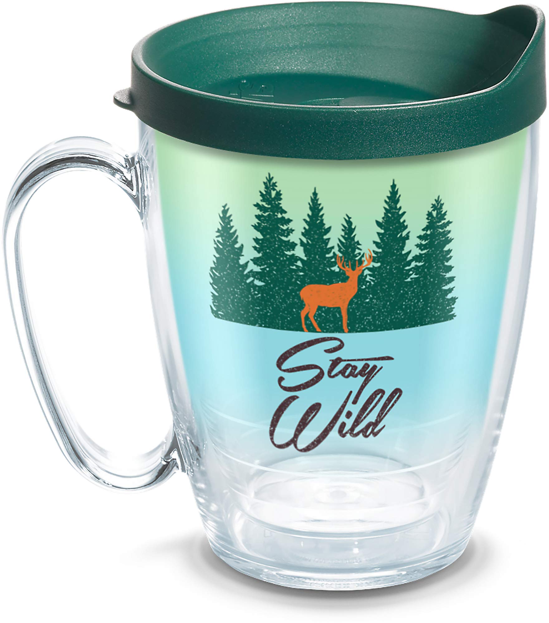 Tervis Stay Wild Double Walled Insulated Tumbler - 16oz Travel Mug Keeps Drinks Cold & Hot for 24 Hours - Made in USA - BPA Free - Perfect for Coffee, Tea & Outdoor Adventures