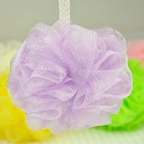 Exfoliating Bath Brush Set of 2 - Long Handle Body Brush & Loofah Sponge Pouf for Women | Shower Essentials for Smooth Skin | Perfect for Daily Cleansing & Spa Days