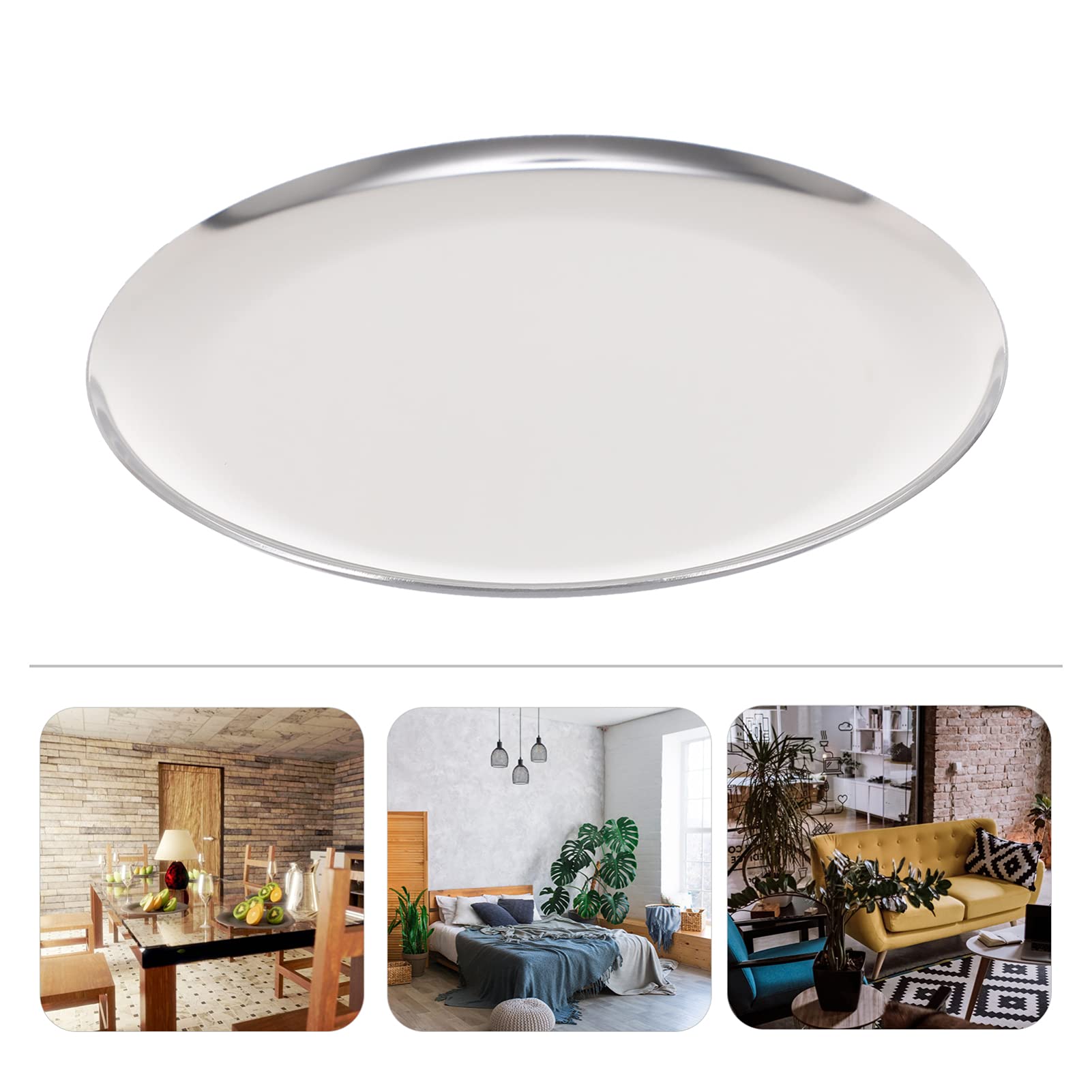 BESPORTBLE Metal Tray Organizer - Multi-Purpose Display Dish for Jewelry, Food, Desserts & Storage | Elegant Serving Tray for Home, Office, Retail & Party Use