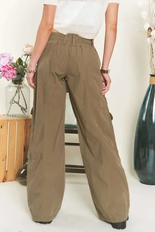 ADORA Women's Low Rise Casual Cargo Pants - Comfortable Everyday Streetwear for Hiking, Travel & Outdoor Activities