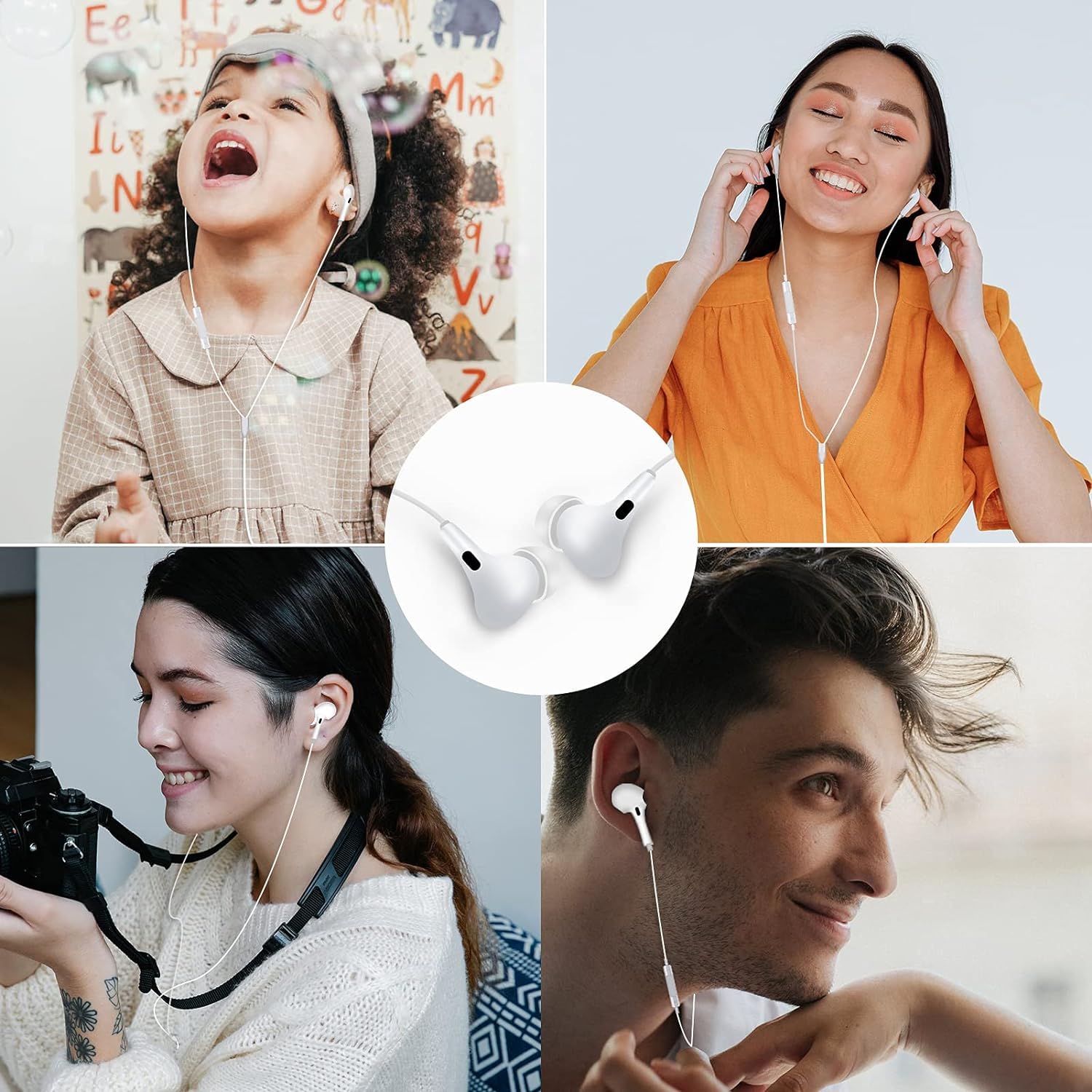KP TECHNOLOGY Wireless Earbuds for iPhone 16/15 Series (Type-C) - Noise Cancelling Bluetooth Earphones with Mic for Gym, Running & Travel