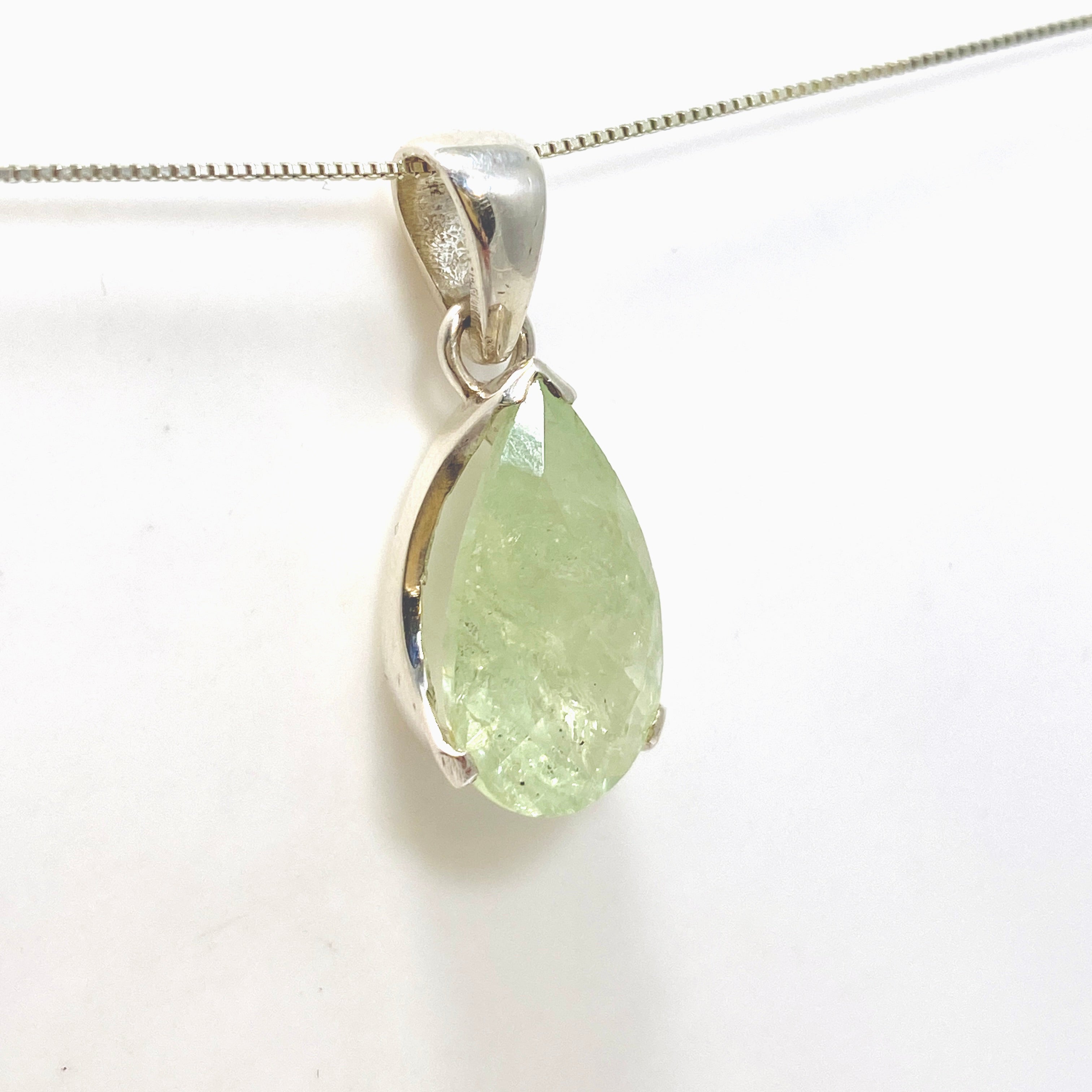 Heliodor Teardrop Faceted Pendant Necklace - Natural Golden Beryl Gemstone Jewelry PPGJ986 - Perfect for Wedding, Anniversary & Special Occasion Gifts