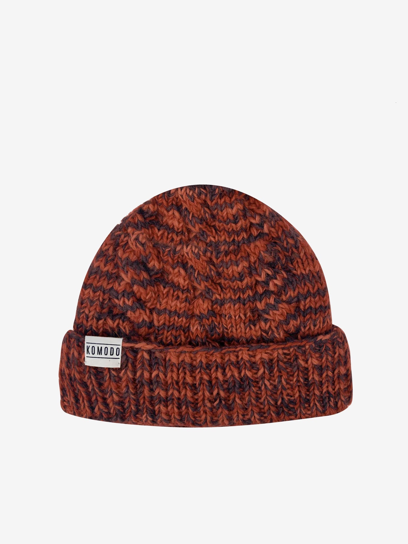 Komodo Matterhorn Lambswool Beanie Hat - Terracotta Space Dye Warm Winter Hat for Men & Women - Perfect for Skiing, Hiking and Outdoor Adventures