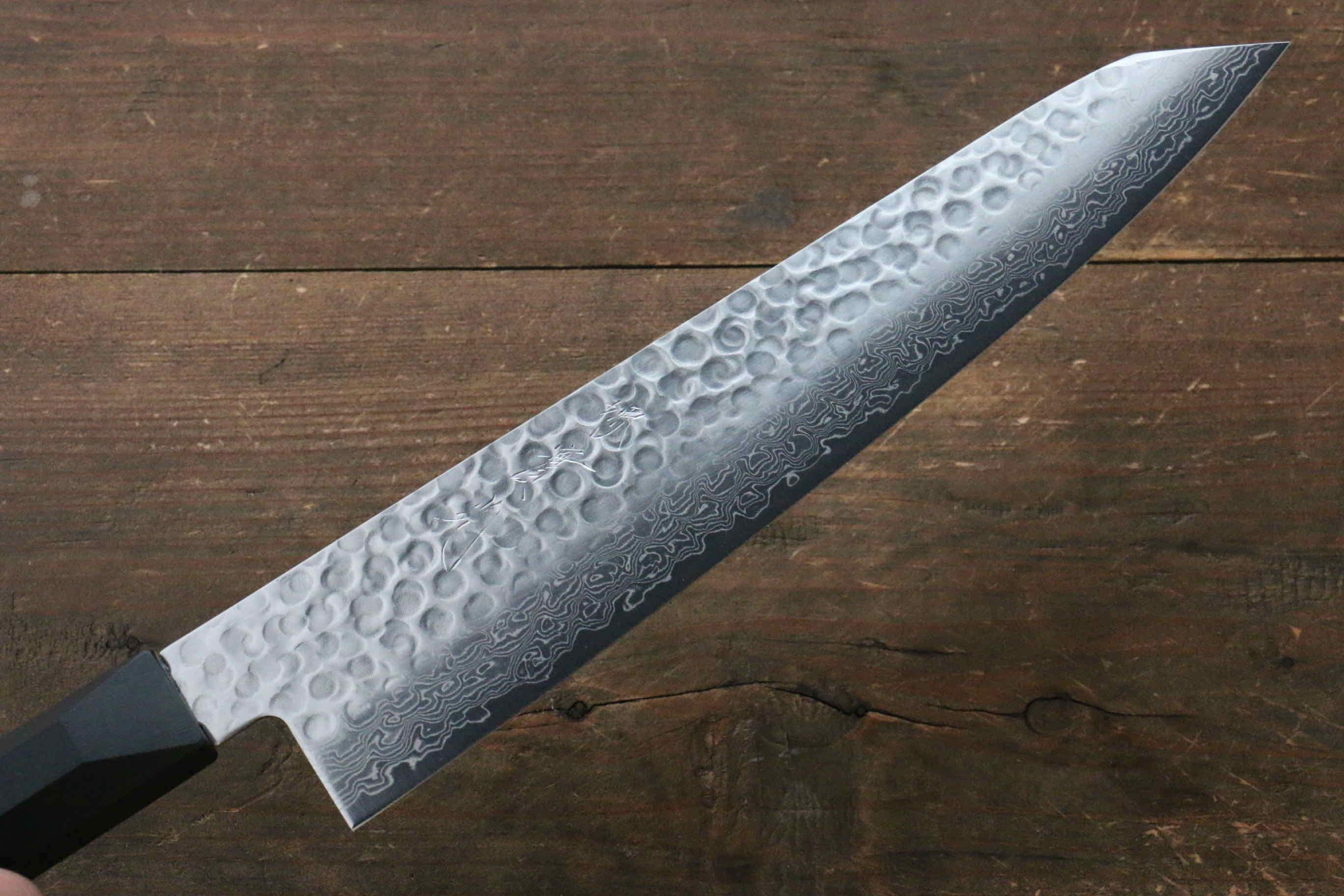 Premium Jikko VG10 17-Layer Damascus Gyuto Chef Knife 230mm - Japanese High Carbon Stainless Steel with Ebony Wood Handle - Perfect for Sushi, Meat Cutting & Professional Kitchen Use