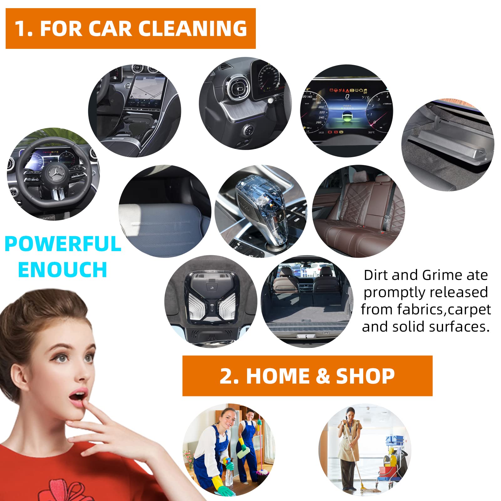 Multi-Purpose Car Cleaning Gun Kit with Detachable Sprinkler Head - Works with Air Compressor for Car Interior, Plush Toys & Blanket Cleaning | Perfect for Auto Detailing, Home & Pet Care