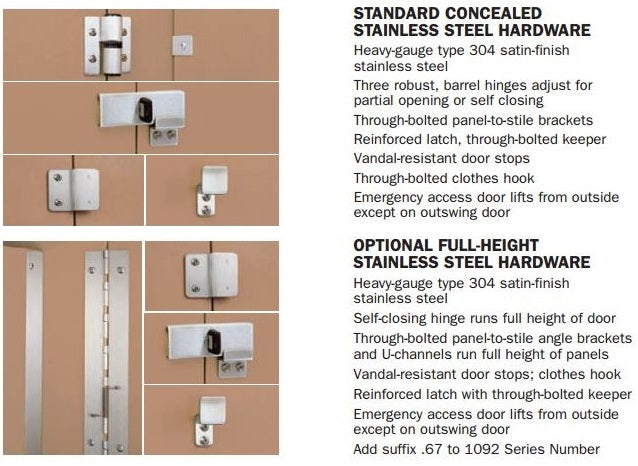 Bobrick Sierra Series Toilet Partition - Durable Commercial Restroom Privacy Solution for Offices, Schools & Public Spaces
