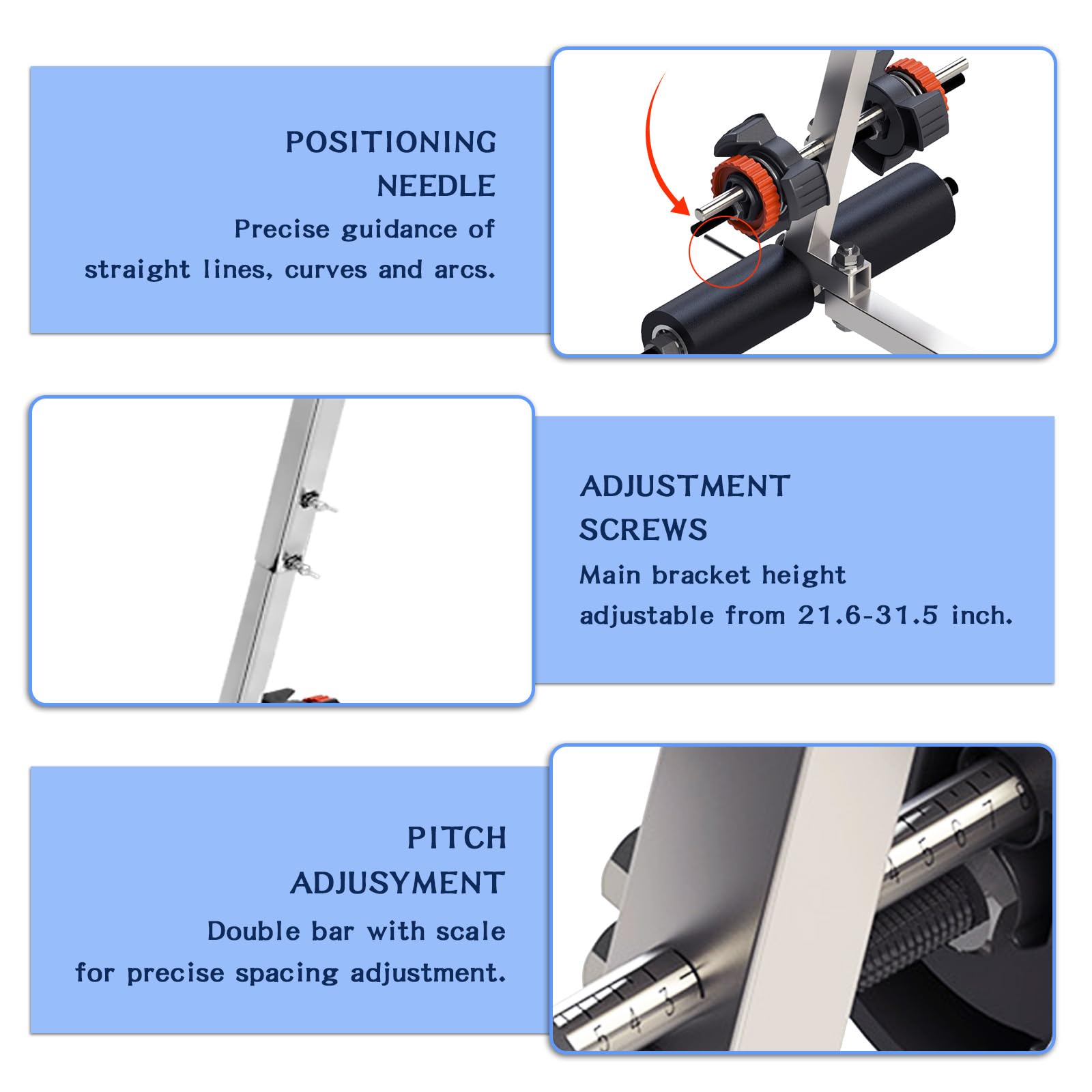 Professional Court Line Tape Machine - Adjustable Height 21.6-31.5 Inches for Basketball Courts, Driveways, Asphalt & Concrete Surfaces - Perfect for Drawing Custom Lines and Circles (Basic Model) - Ideal for Sports Field Marking, Parking Lot Layouts, and Construction Site Planning