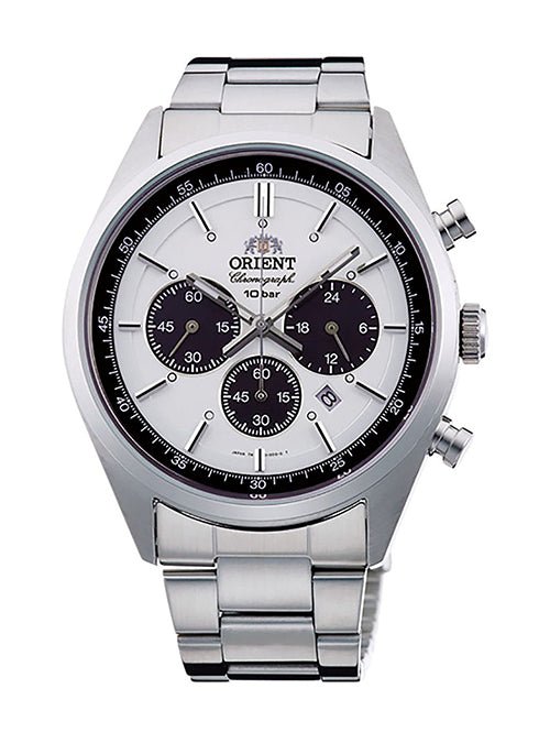 ORIENT WATCH NEO 70's Solar Chronograph Panda WV0041TX - Japanese Made Automatic Watch for Men - Vintage Style Dress Watch for Business, Casual & Collectors