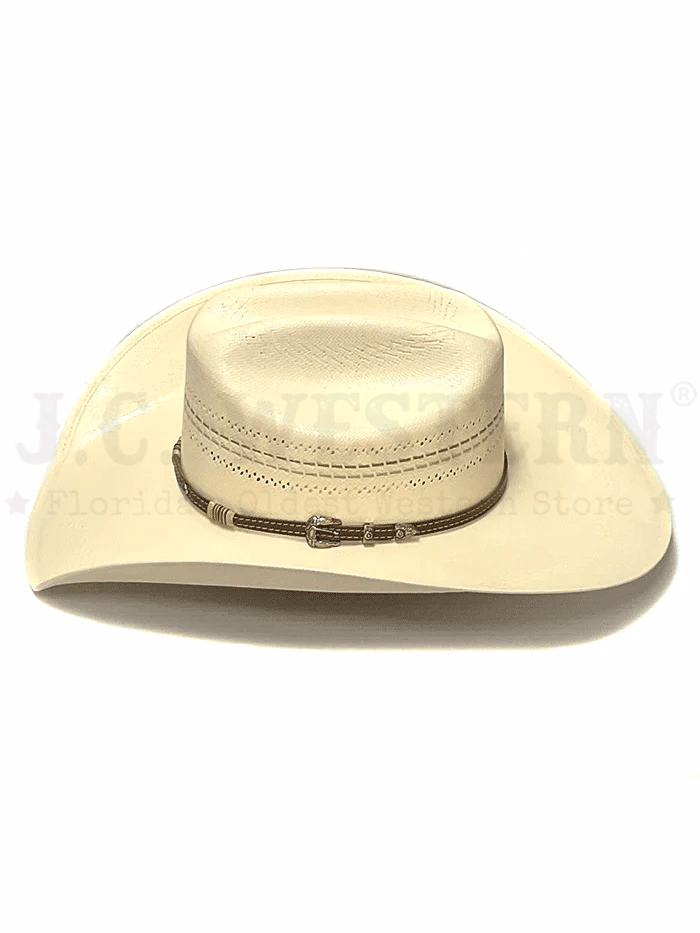 Larry Mahan MS3N42MISX44 10X Mission Straw Hat Ivory - Western Cowboy Hat for Men, Women - Perfect for Rodeo, Country Music Festivals & Outdoor Summer Events