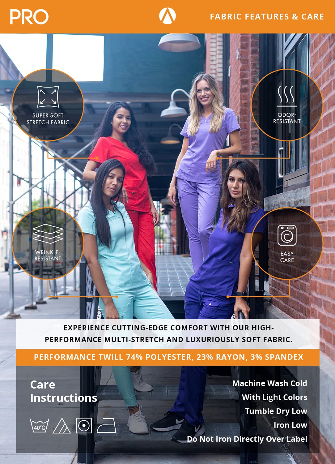 Adar Pro Women's Scrubs - Stylish Tailored Peplum Scrub Top for Nurses, Doctors & Healthcare Professionals | Comfortable Medical Uniform for Long Shifts
