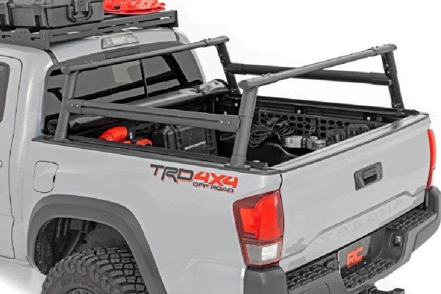 2005-2023 Toyota Tacoma Aluminum Bed Rack by Rough Country - Heavy Duty Truck Rack for Off-Road Adventures & Cargo Transport