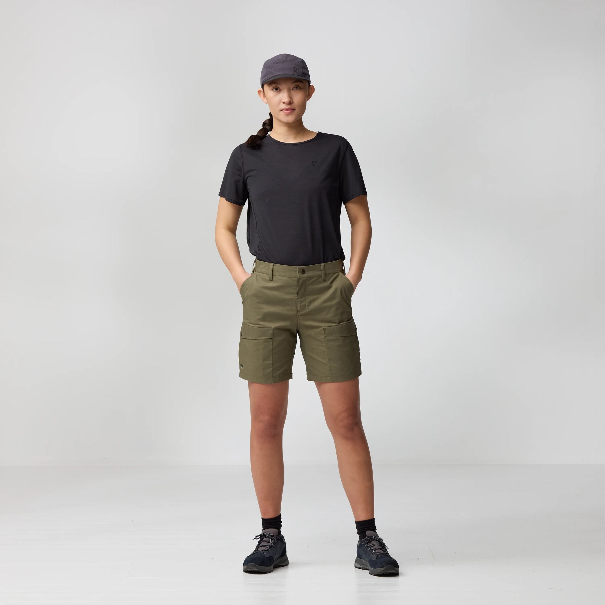 Fjallraven Abisko Hybrid Trail Shorts for Women - Lightweight Hiking & Outdoor Adventure Shorts - Perfect for Trekking, Camping & Travel