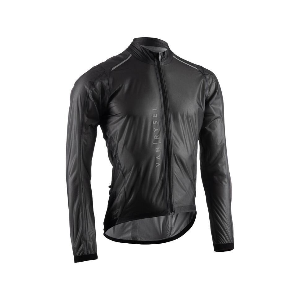Van Rysel Men's Ultralight Waterproof Cycling Jacket - Breathable Windproof Bike Jacket for Outdoor Sports & Commuting - Perfect for Road Cycling, Mountain Biking & Urban Commute