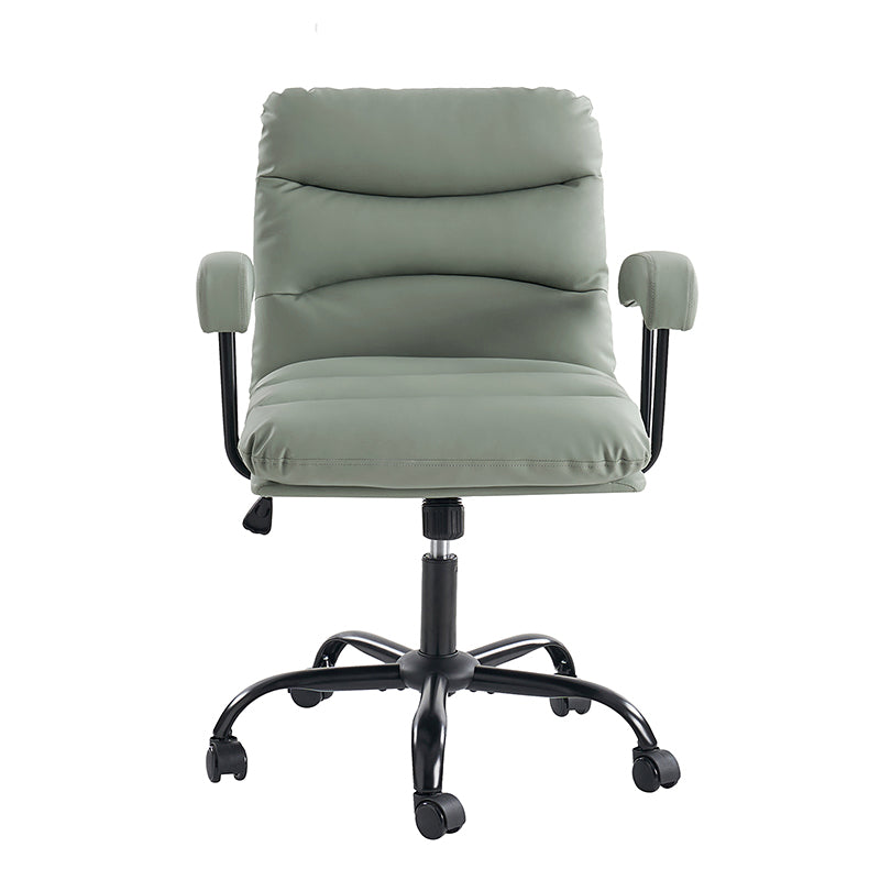 Anselm Modern Ergonomic Faux Leather Office Chair - Adjustable Swivel Desk Chair with Lumbar Support for Home & Office Workspace