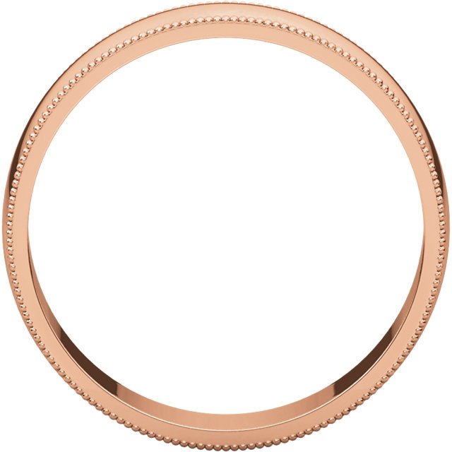 14K Gold 5mm Lightweight Milgrain Wedding Band for Women - Elegant Bridal Ring for Engagement, Anniversary & Everyday Wear