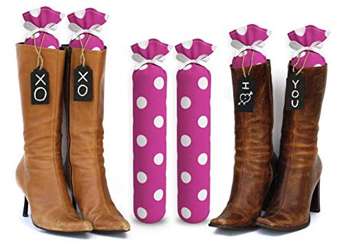 Hot Pink With Large White Polka Dots
