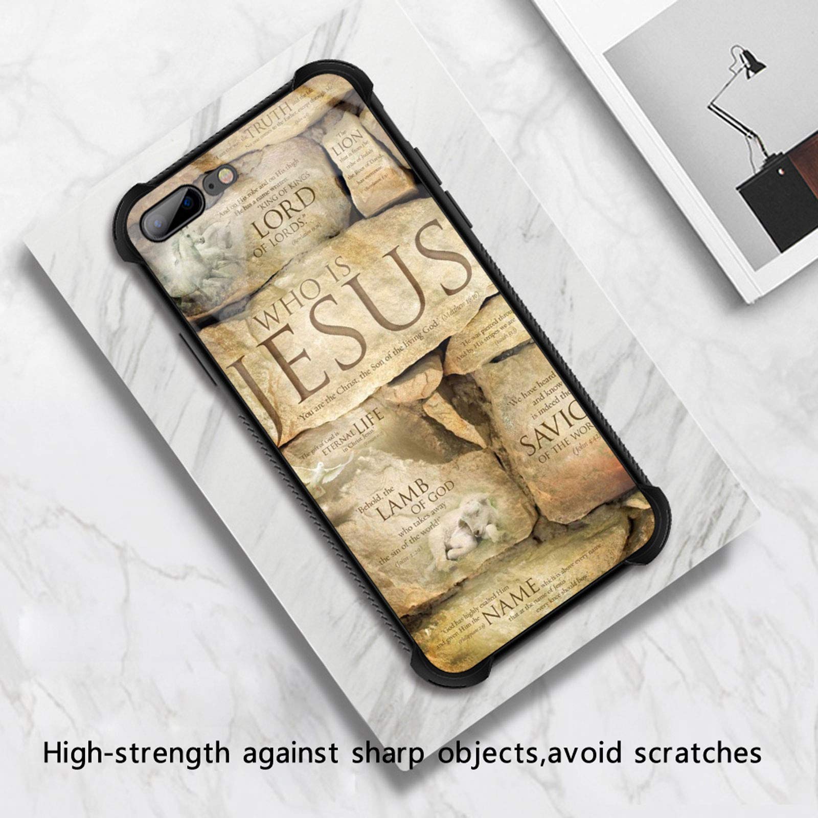 Christian Faith Jesus Graphic iPhone 8/SE 2020 Case for Girls - Shockproof Anti-Scratch Hard PC Back Cover with Picture Pattern Design | Perfect for Daily Protection & Style Expression