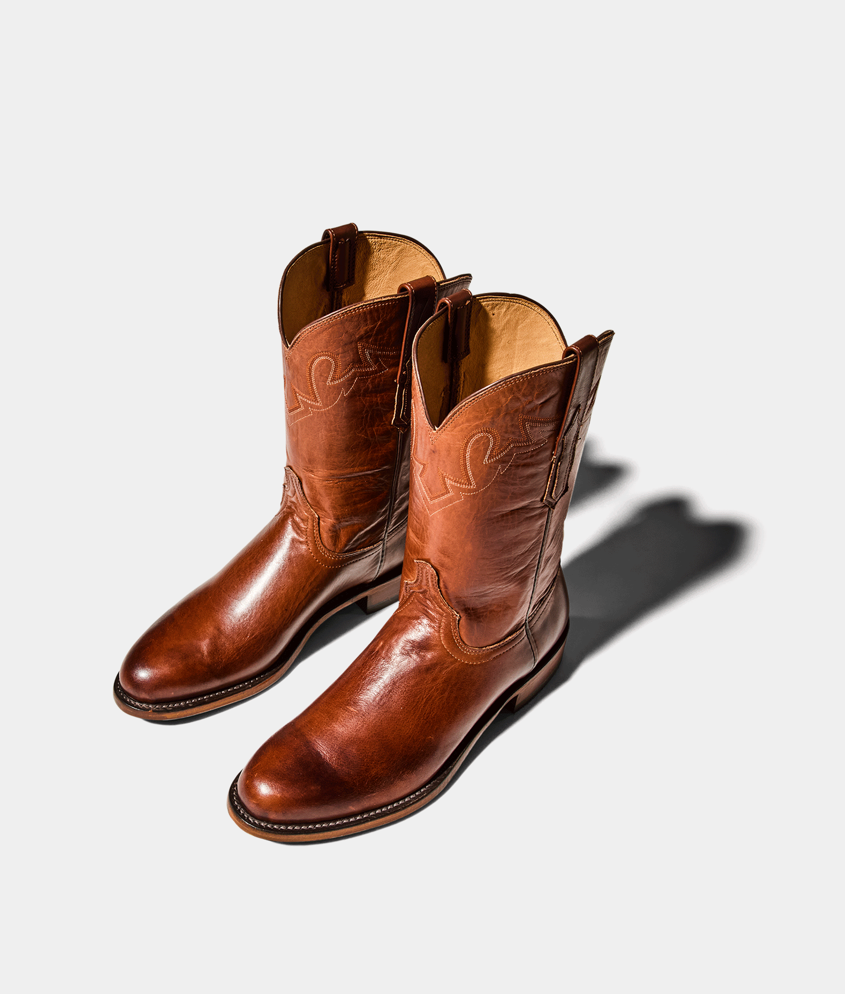 Sunset Roper Tan Ranch Hand Cowboy Boots - Western Style Leather Boots for Men | Perfect for Rodeo, Country Dancing & Outdoor Adventures