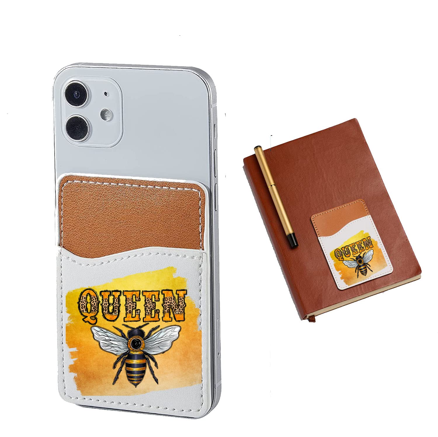 Leopard Print Queen Bee Phone Wallet Card Holder - Stylish & Secure for iPhone, Credit Cards & ID - Perfect for Women's Fashion & Everyday Use