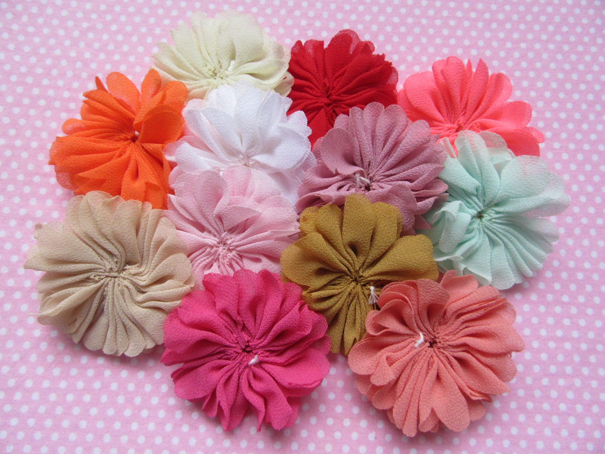 YYCRAFT 40 Pcs 2 Inch Chiffon Flowers - DIY Hair Accessories for Baby Girls, Headbands, Hair Clips, Shabby Chic Craft Supplies (Mint Green) - Perfect for Baby Showers, Birthday Parties & Handmade Gifts