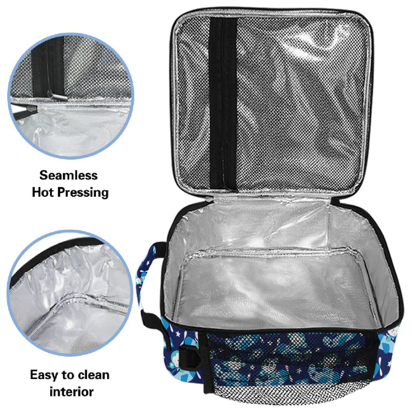 ZZXXB Insulated Lunch Bag - Reusable Thermal Cooler Tote with Shoulder Strap for School, Work, Picnic & Outdoor Travel | Leakproof Food Container for Students & Adults