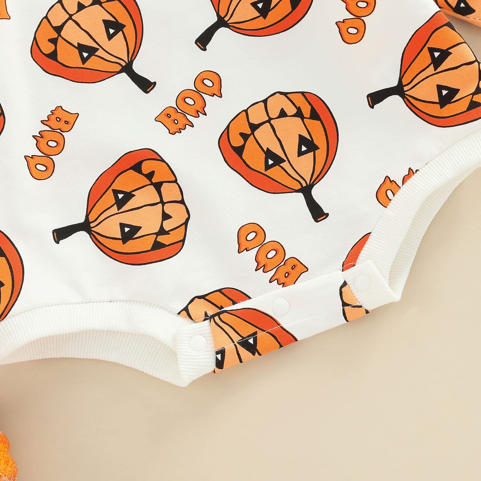 FYBITBO Newborn Baby Halloween Outfit - Pumpkin Oversized Sweatshirt Romper Onesie for Boys & Girls | Cute Cosplay Costume for Halloween Parties, Photo Shoots & Seasonal Celebrations