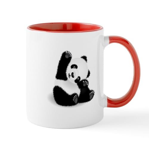 White/Red Inside - Baby Panda Mugs